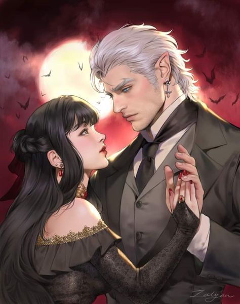 Vampire Couple Pfp, Vampire Outfit Drawing, Vampire Drawing Sketches, Vampire Couple Art, Vampire Poses Reference, Vampire Couple, Vampire Drawings, Vampire Clothes, Dark Warrior