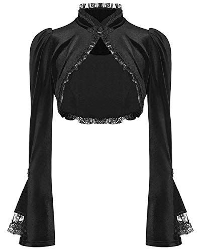 Punk Rave Pyon Womens Gothic Lolita Velvet Bolero Shrug Black Lace VTG Cardigan Punk Rave Ghost Wedding, Velvet Bolero, Gothic Things, Oc Dress, Shrug Top, Pirate Outfit, Shrugs And Boleros, Bolero Shrug, Punk Rave