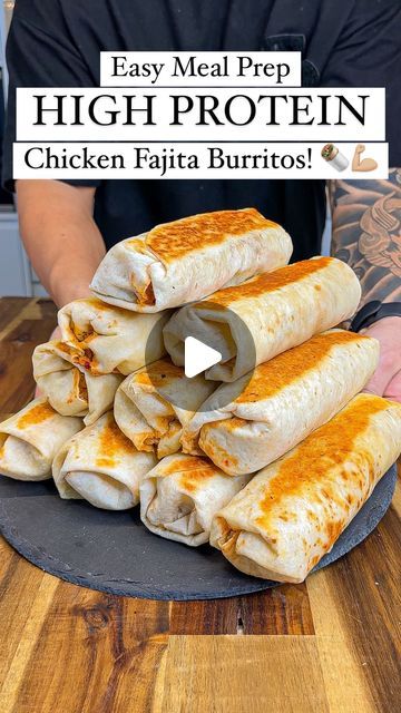 Burrito Lunch Ideas, Meal Prep Recipes Beef, High Protein Fajitas, Meal Prep Meals High Protein, Chicken Fajita Meat Recipes, Chicken Fajita Leftover Ideas, Simple Protein Meal Prep, Premeals Meal Prep, High Protein Chicken Fajitas