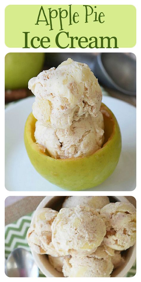 Apple Pie Ice Cream Recipe, Apple Pie Ice Cream Topping, Homemade Apple Pie Ice Cream Recipes, Whynter Ice Cream Recipes, Homemade Ice Cream Recipes Machine, Apple Pie Ice Cream, Ice Cream Pie Recipe, Pie Ice Cream, Ice Cream Recipes Machine