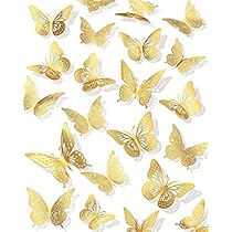 Gold Butterfly Decorations, Butterfly Room Decor, 3d Butterfly Wall Decor, Butterfly Party Decorations, Butterfly Room, Butterfly Wall Decals, Butterfly Decal, 3d Butterfly Wall Stickers, Decor Stickers