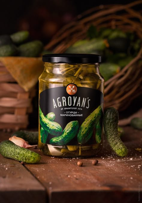 Pickle Label Design, Pickle Brands, Preserved Food, Pickle Vodka, Jam Packaging, Spices Packaging, Jar Packaging, Old Factory, Food Packaging Design