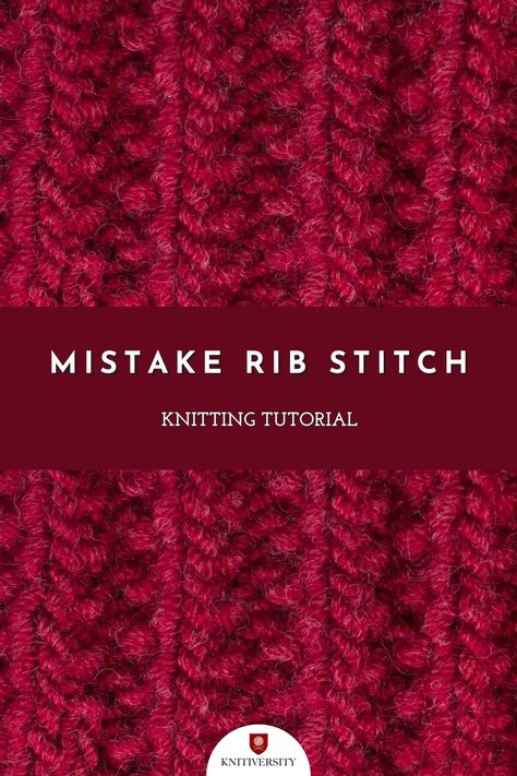 The Mistake Rib Stitch is a deceptively simple pattern that uses offset stitches to create its signature seeded ribs. Unlike most ribs, this stitch doesn't pull the fabric in. It is a wonderful reversible pattern with a rich texture that would work well for scarfs, blankets, and other cozy projects. Knit Stitch Patterns Texture, Seed Stitch Scarf, Twisted Rib Stitch, New Stitch A Day, Easy Scarf Knitting Patterns, Rib Stitch Knitting, Rib Knitting, Knitted Washcloth Patterns, Crochet Cushion Pattern