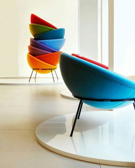 Modern Lounge Chair Design, Bowl Chair, Oversized Chair, Lounge Chair Design, Colorful Chairs, Chaise Design, Modern Lounge Chairs, Cool Chairs, Chairs Armchairs