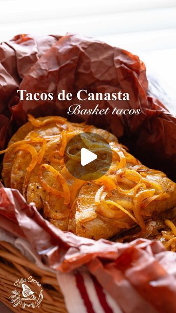 Villa Cocina on Instagram: "Tacos de Canasta: A taste of Mexico’s street food   🌟 Get the recipe at : https://villacocina.com/tacos-de-canasta/  👉🏻 Link to villacocina.com in my profile @villacocinaofficial   ⭐️ Tacos de canasta are a street food sensation, beloved for their mouthwatering flavors and convenient, on-the-go delight. Experience the magic of Mexico’s iconic “basket tacos”!  #tacos #tacosdecanasta #tacossudados #salsa #food #mexicanfood #delicious #foodie #streetfood #mexicanstreetfood #streettacos #pork #easymeals #baskettacos #picnic #tradition #yummy #shorts #reels #recipe" Oaxacan Food, Mexican Street Food, How To Make Taco, Recipes Authentic, Street Tacos, Authentic Mexican, Mexican Food Recipes Authentic, Mexican Recipes, Mexican Food