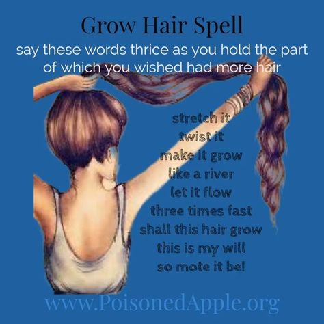 Spell To Stop Hairfall, Hair Spells Grow, Hair Magick Witchcraft Braids, Long Hair Spell, Hair Growth Spell Jar, Spells For Hair Growth, Hair Growth Spells, Hair Spells Witches, Hair Growth Spells That Work