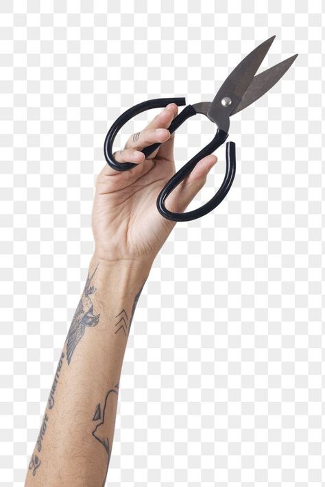 Holding Scissors Reference, Hand Holding Scissors, Holding Scissors, Hand References, Tool Tattoo, Scissors Hand, Garden Scissors, Garden Shears, Artwork Ideas