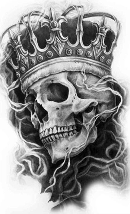 Christus Tattoo, Half Sleeve Tattoos Sketches, Skull Art Tattoo, Skull Hand Tattoo, Mexican Art Tattoos, Armband Tattoos, Crown Tattoo Design, Skull Sleeve Tattoos, Gangsta Tattoos