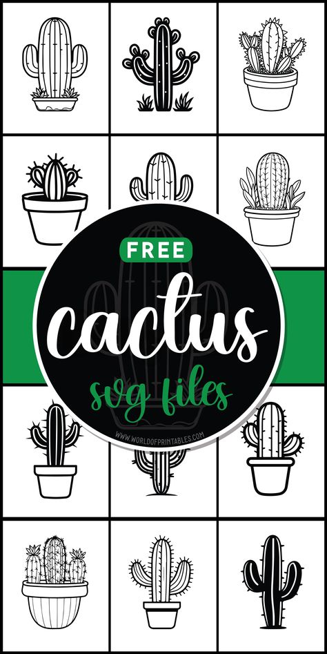 Download cactus SVGs for your next DIY project. Perfect for t-shirts, tumblers, and more! #cactussvg #cactus #svg . #Free_Cactus_Svg #Nature_Svg_Free #Laser_Engraving_Svg_Files_Free #Cactus_Svg_Free Free Cactus Svg, Succulent Svg Free, Southwestern Crafts, Freebie Svg, Cactus Svg, Cricut Projects Easy, Laser Cut Wood Crafts, Blog Graphics, Personalized Greeting Cards