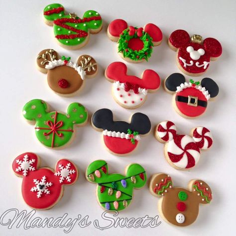 Decorating Christmas Cookies, Mouse Cookies, Minnie Mouse Cookies, Mickey Mouse Cookies, Disney Cookies, Pink Cookies, Winter Cookie, Cookies Christmas, Xmas Cookies