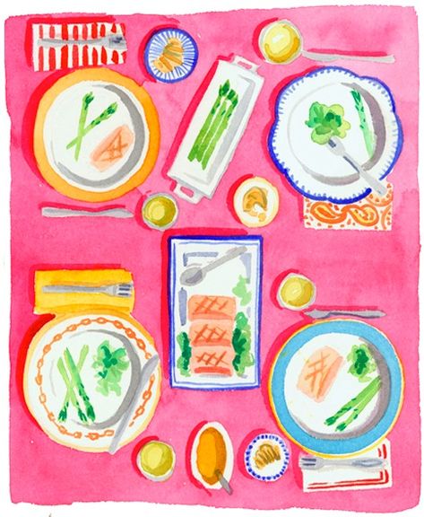 fanciful beauty: caitlin mcgauley’s watercolor paintings – Jama's Alphabet Soup Whimsical Art Paintings, Flower Studio, Illustration Food, Food Illustrations, Elle Decor, Cute Illustration, Artsy Fartsy, Dinner Table, Watercolor Illustration