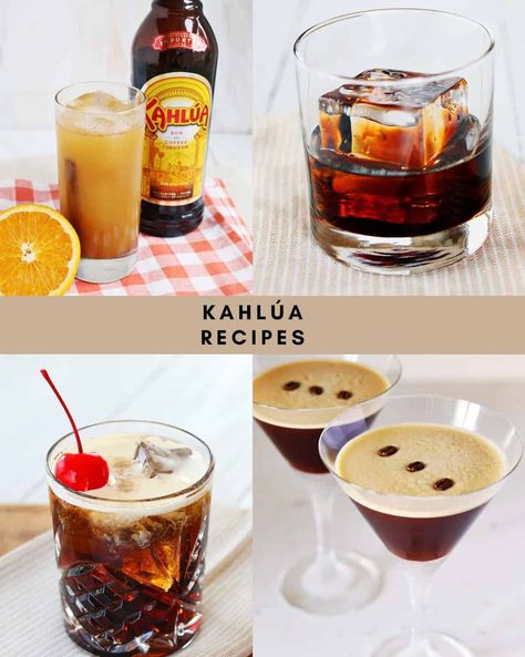 Kahlúa Drinks - A Beautiful Mess Kaluha Recipes Drinks Cocktails, Kaluha Recipes, Cocktails Using Vodka, Martini Chocolate, Colorado Bulldog, Kahlua Drinks, Kahlua Recipes, Liqueur Recipes, Lychee Martini