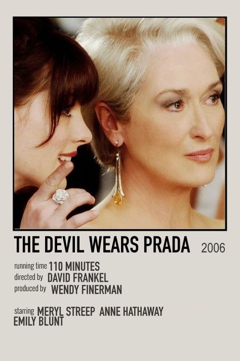 The Devil Wears Prada Poster, Devil Wears Prada Aesthetic, Prada Poster, Rom Coms, Iconic Movie Posters, Film Posters Minimalist, Fashion Words, Great Movies To Watch, Film Posters Vintage