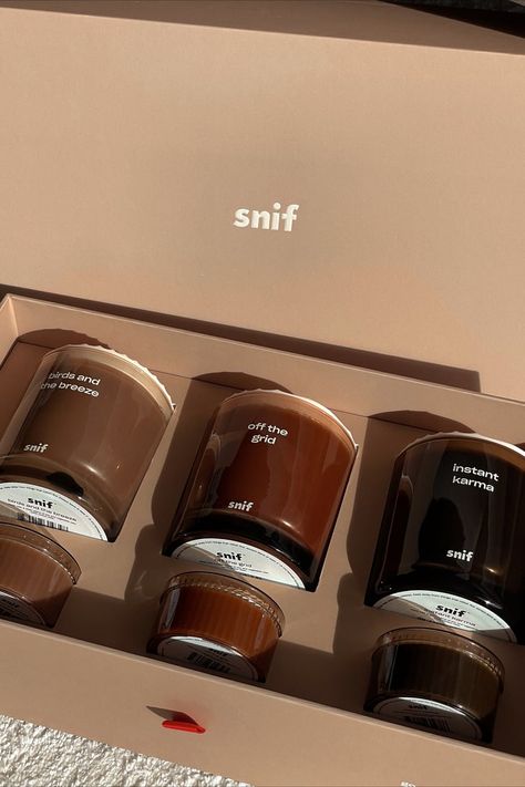 Snif Candle Bundle Kit Review Candle Package Design, Candle Content, Candle Packaging Ideas, 7 Senses, Noriker Horse, Candle Making Studio, Candle Packaging Design, Candle Kit, Coffee Kit