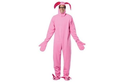 Christmas Story Bunny Suit Christmas Story Bunny Costume, Hulk Hogan Halloween, Teenage Mutant Ninja Turtles Halloween Costume, Teenage Mutant Ninja Turtles Halloween, Ninja Turtles Halloween, Pink Bunny Costume, Tacky Christmas Party, Easter Bunny Costume, Movie Character Costumes