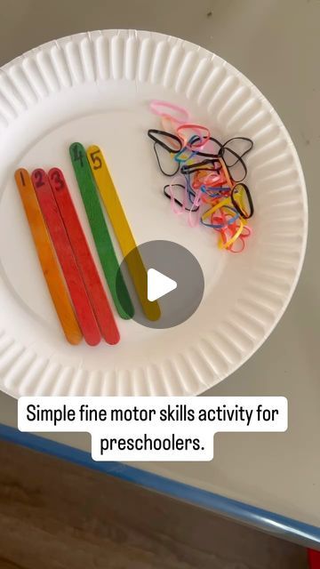 Mrs.YeLena on Instagram: "It may look simple but it is a challenging activity for the little fingers of our preschoolers. I wrote numbers on each popsicle stick so we practice the numbers as well.  #preschoolactivities #finemotorskills" Numbers Sensory Activities, Fine Motor Skills Activities, Motor Skills Activities, Popsicle Stick, Popsicle Sticks, Sensory Activities, The Numbers, Fine Motor Skills, Popsicles