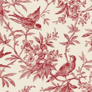 Not an antique fabric but looks much like a repro....very nice -  Andover - Jo's Best Friends - Costume Concepts, Jo Morton, Red Toile, Toile Pattern, Vintage Flowers Wallpaper, Old Country Stores, Beaver Creek, Andover Fabrics, Red Birds