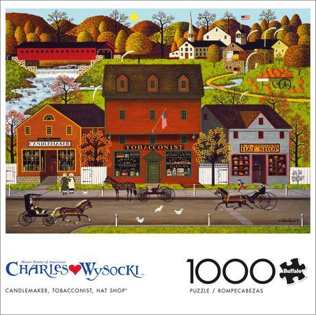 Wysocki Puzzles, Charles Wysocki, Buffalo Games, Jigsaw Puzzles 1000, 500 Piece Jigsaw Puzzles, Horse Carriage, Autumn Scenes, Puzzle 1000, Horse Drawn