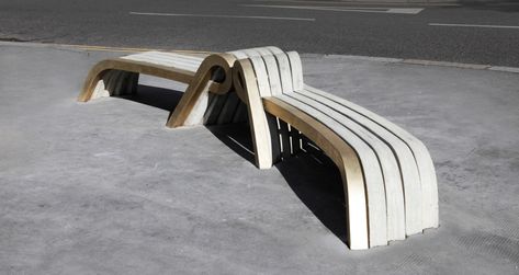 FRIENDSHIP BENCH – Bohinc Studio Friendship Bench, Kensington And Chelsea, Architecture Landmark, How To Make Ribbon, Designer Jewellery, Art Project, Outdoor Ottoman, Seating Area, Sun Lounger