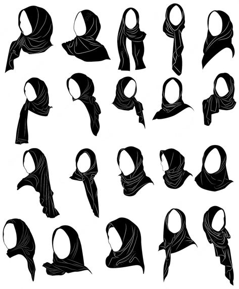 Premium Vector | Vector set drawing of muslim woman with hijab logo template icon hijab store muslim store Woman With Hijab, Hijab Logo, Hijab Store, Hijab Drawing, Fesyen Islam, Hijab Simple, Estilo Hijab, Outfit Essentials, Stile Hijab