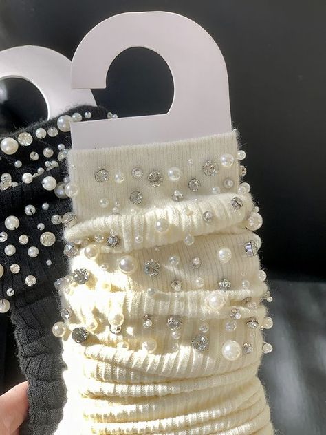 Advertised as genuine leather…. REAL PLASTIC!! Socks With Charms, Glitter Socks Outfit, Junk Socks With Charms, Sock Charms, Bedazzled Socks, Rhinestone Things, Charm Socks, Rhinestone Aesthetic, Junk Socks