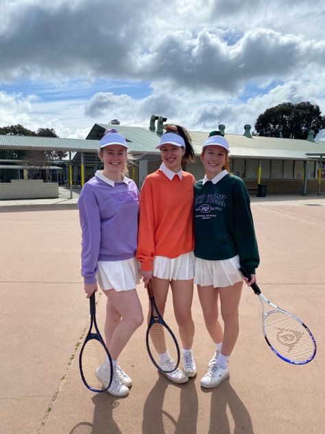 Athletics Day Costumes, Sport Theme Outfit, Tennis Pro Costume, Country Club Costume Ideas, Tennis Costume Halloween, Athletes Vs Mathletes Costume, Olympic Athlete Costume, Tennis Pro And Frat Bro Costume, Sports Themed Party Outfit