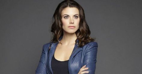 Meghan Ory, Ouat Cast, Canadian Actresses, Celebrity List, Hottest Celebrities, Celebrities Female, Tie Dye Top, Denim Jacket, Leather Jacket