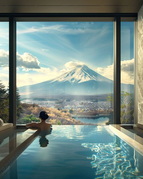 Treat Yourself to Fuji Spa, The Best Spa in Japan Japan Spa, Private Onsen, Japan Luxury, Japan Room, Japanese Luxury, Japanese Spa, Mount Fuji Japan, Japan Bucket List, Asia Countries