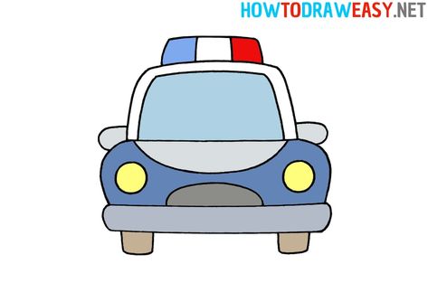 How to Draw a Police Car #Car #PoliceCar #PoliceCarDrawing #EasyDrawing #Vehicle #PoliceVehicle #EasyCarDrawing #DrawingCar #HowtoDrawaCar #Police #Cars #DrawingCars #Sketch #Sketching #Art #Artwork #DrawingWorksheet #Worksheets Police Art Drawing, Police Car Drawing, Vehicles Drawing, Kids Police Car, Elementary Drawing, How To Dr, Police Lights, Sketching Art, Drawing Tutorials For Beginners