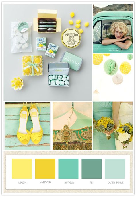 Mint Yellow Aesthetic, Mint And Yellow Outfit, Yellow Mint Color Palette, Tiffany Green Color Palette, Mint Colour Combination, Mint Green Color Palette, Mint Color Palette, Mint Green And Yellow, Mint Color Palettes