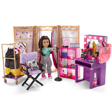 American Girl Doll Sets, American Girl Furniture, American Girl Doll House, American Girl Doll Furniture, Performance Stage, American Doll Clothes, Rolling Cart, American Girl Clothes, Mini Things