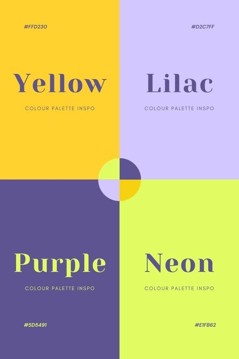 2 Colors Palette, Modern Colour Combinations, Cheerful Colour Palette, Comparison Design Ideas, Color Combos With Yellow, Popular Color Combinations, Female Colour Palette, Poster Design Color Palette, Trending Color Combinations