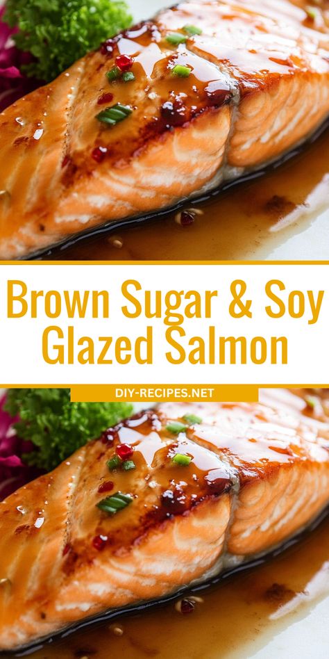 Enjoy the perfect balance of sweet and savory with this brown sugar and soy-glazed salmon. Baked in the oven and basted to ensure every bite is packed with flavor! Recipe For Salmon In The Oven, Alaskan Salmon Recipes Baked, Perfect Salmon In The Oven, Bake Salmon In Oven Recipes, Quick And Easy Salmon Recipes Oven Baked, Broiled Salmon Recipes Oven, Glazed Salmon Recipes Baked, Easy Salmon Recipes Baked Healthy, Salmon In Oven Recipes