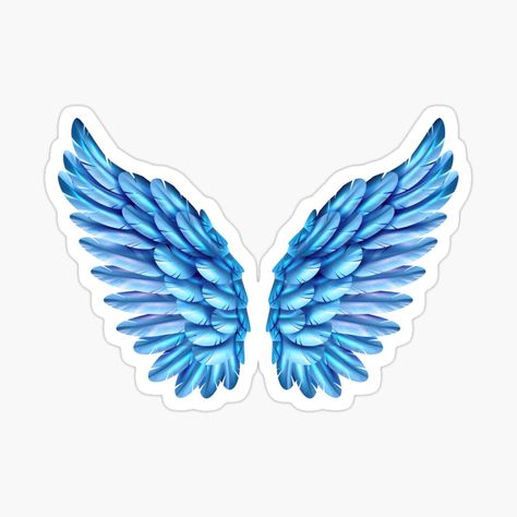 Wings Sticker, Wings Butterfly, Birthday Cake Topper Printable, Blue Wings, Hero Wallpaper, Glossier Stickers, Cake Topper, My Art, Awesome Products