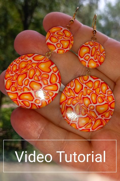 A video on how to make bright summer polymer clay earrings is already on my YouTube and Patreon. 😁 The video turned out to be very detailed, and the earrings look very cool. #maksimmantuli #polymerclay #fimo #sculpey #tutorial #clay #earrings #jewelry #bohoearrings Polymer Clay On Wood, Cane Tutorial Polymer Clay, How To Make Clay Earrings Shiny, Making Clay Earrings Videos, Polymer Clay Basics, Fimo Jewelry Ideas, Making Earrings With Clay, How To Make Clay Earrings Videos, Bead And Clay Earrings