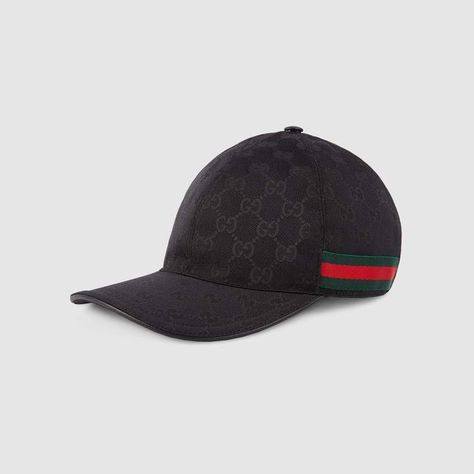 Gucci Original GG canvas baseball hat with Web Mens Baseball Cap Outfit, Gucci Cap, Baseball Sunglasses, Luxury Closets, Closets Design, Luxury Hats, Gucci Store, Gucci Gifts, Gucci Hat