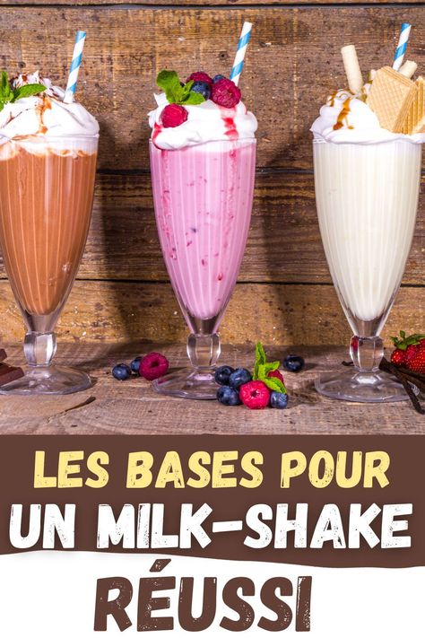 Un milk-shake parfait à chaque fois ! Découvrez les bases pour créer cette délicieuse boisson onctueuse à la maison. 🥤🍦 #MilkShakeMaison Milk Shakes, Milk Shake, Other Recipes, Milk, Dessert