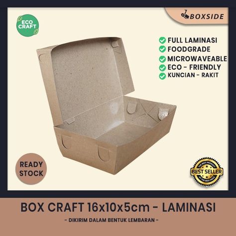 Lunchbox Makanan / Lunch Box Paper / Lunchbox Ayam Polos Uk 16x10 - Boxside | Tokopedia Box Paper, Snack Box, Paper Box, Lunch Box, Indonesia, Iphone, Quick Saves