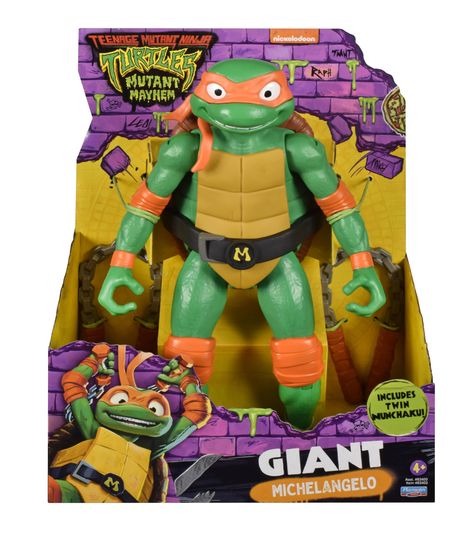 Teenage Mutant Ninja Turtles: Mutant Mayhem 12” Giant Michelangelo Figure by Playmates Toys : Amazon.ca: Everything Else Tmnt Mutant Mayhem, Teenage Mutant Ninja Turtles Toy, Ninja Turtles Mutant Mayhem, Ninja Turtle Toys, I In Team, Mutant Mayhem, Best Christmas Toys, Ninja Turtles Action Figures, Sonic Birthday