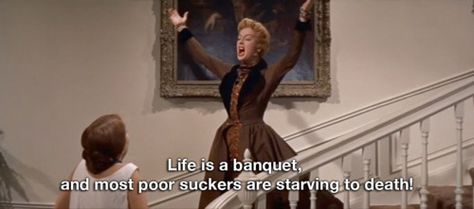 Auntie Mame Movie, Auntie Meme, Fresh Movie, Auntie Mame, Romance Movie, Beach Story, Rosalind Russell, Best Movie Quotes, Movie Shots