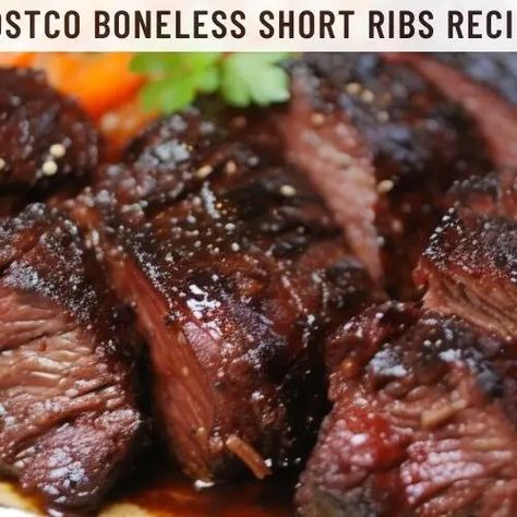 Costco Boneless Short Ribs Recipe - Easy Kitchen Guide Beef Chuck Boneless Short Ribs Recipes, Boneless Short Ribs Recipe Crockpot, Short Ribs Recipe Easy, Boneless Short Ribs Recipe, Beef Short Ribs Oven, Short Rib Recipes Crockpot, Short Ribs In Oven, Beef Chuck Short Ribs, Pork Short Ribs