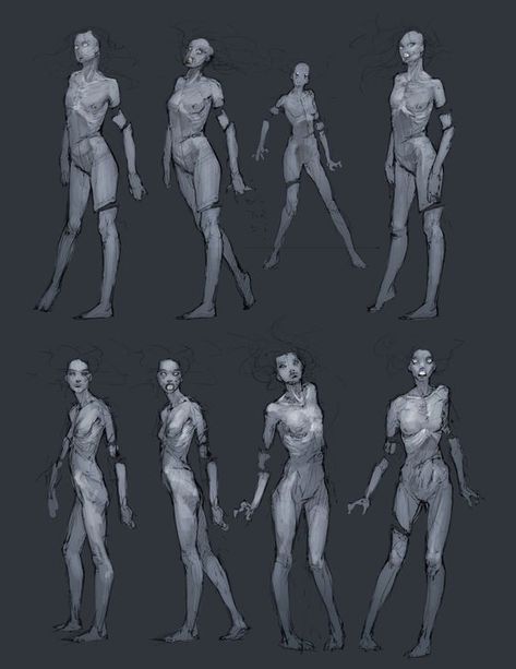 Zombie Pose, Concept Art Landscape, Concept Art Tutorial, Anatomy Sketches, Anatomy Poses, Monster Concept Art, Concept Art Character, Character Poses, Figure Drawing Reference