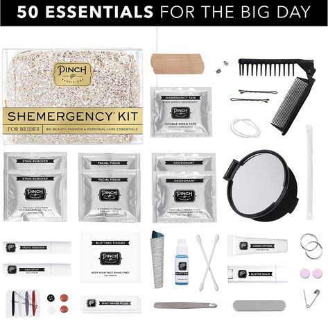 Budget Wedding • DIY Wedding • Wedding Inspo • Wedding Decor Bride Kit, Bride Survival Kit, Mini Emergency Kit, Remove Deodorant Stains, Minimergency Kit, Nail Polish Remover Pads, Emergency Essentials, Pill Container, How To Clean Mirrors