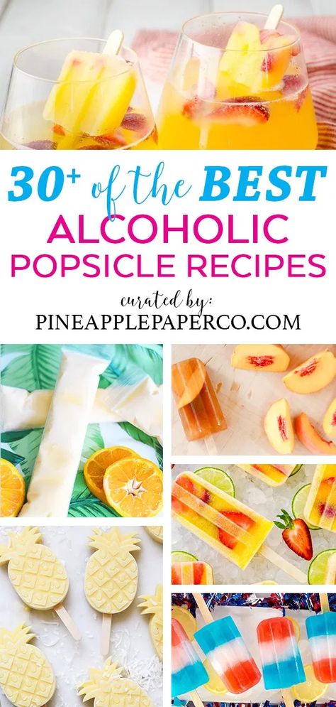 Boozy Popsicle Recipes, Alcoholic Popsicle Recipes, Boozy Sweets, Champagne Popsicles, Adult Popsicles, Summer Popsicle Recipes, Boozy Pops, Margarita Popsicles, Boozy Ice Pops