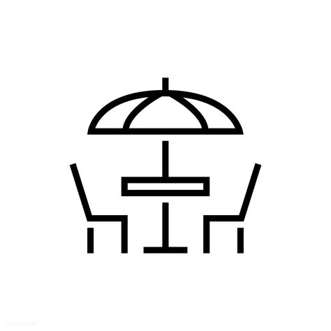 Outdoor dining restaurant icon vector | free image by rawpixel.com Outdoor Dining Restaurant, Eid Greetings Quotes, Cafe Website Design, Terrace Cafe, Cafe Icon, Umbrella Logo, Cafe Website, Adobe Apps, Restaurant Icon