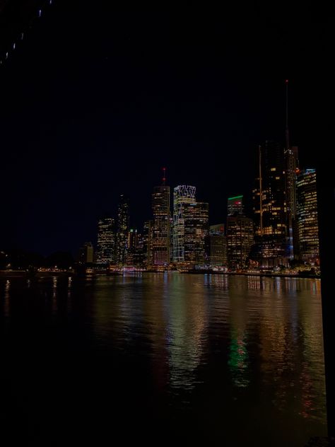 #brisbanecity #nightout #city #citylights #Brisbaneriver South Bank Brisbane, Brisbane Aesthetic, Brisbane River, City At Night, Brisbane City, Aesthetic Life, South Bank, Night City, City Lights