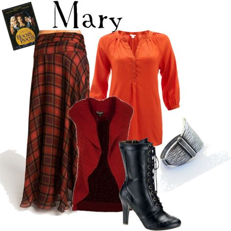 "Mary Sanderson - Hocus Pocus" by marybethschultz on Polyvore Mary Sanderson Costume Diy, Sisters Costumes, Mary Sanderson Costume, Sanderson Sisters Costumes, Hocus Pocus Halloween Costumes, Hermanas Sanderson, Mary Costume, Hocus Pocus Costume, Sister Costumes