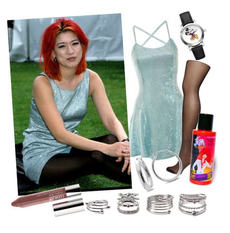 "Miki Berenyi Lush 90s Shoegaze Grunge Britpop Styling Inspo" by sisterraye on Polyvore featuring Dorothy Perkins, Forever 21, Belk Silverworks, Disney, Manic Panic and Clinique 90s Britpop Fashion Women, Shoegaze Fashion, Miki Berenyi, Manic Panic, 90s Outfit, 90s Grunge, Dorothy Perkins, Polyvore Fashion, 90s Fashion