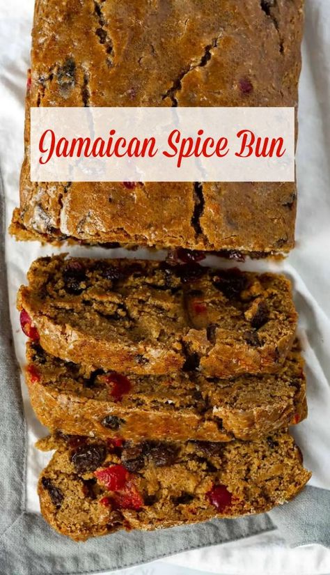 Gluten Free Dried Fruit Bread, Dried Fruit Bread Recipes, Dried Fruit Bread, Jamaican Spice Bun Recipe, Jamaican Bread, Spice Bread Recipe, Spicy Bread, Vegan Jamaican, Fruit Bread Recipes