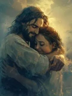 Heartfelt Drawings, Jesus Hugging Me, Jesus Daughter, Jesus And Girl, God And Me, Cross Wallpapers, Christian Cross Wallpaper, Jesus And Me, Jesus Hugging